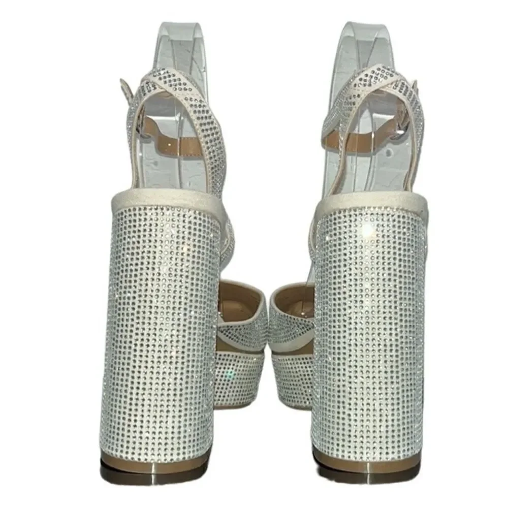 NY&Co Rhinestone Embellished Platform Heels
